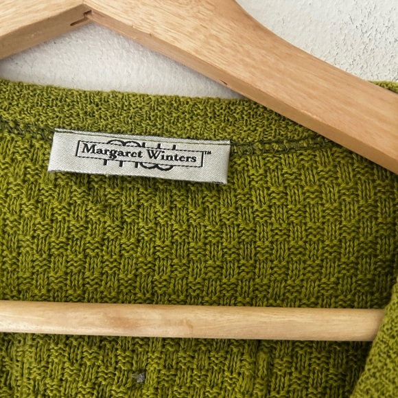 Margaret Winters Medium Colorblock Button-Up Cardigan Art To Wear - Picture 2 of 7